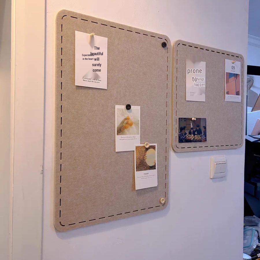 Self-Adhesive Felt Photo & Message Board: No-Punch Wall Display for Kindergarten & Cultural Decor