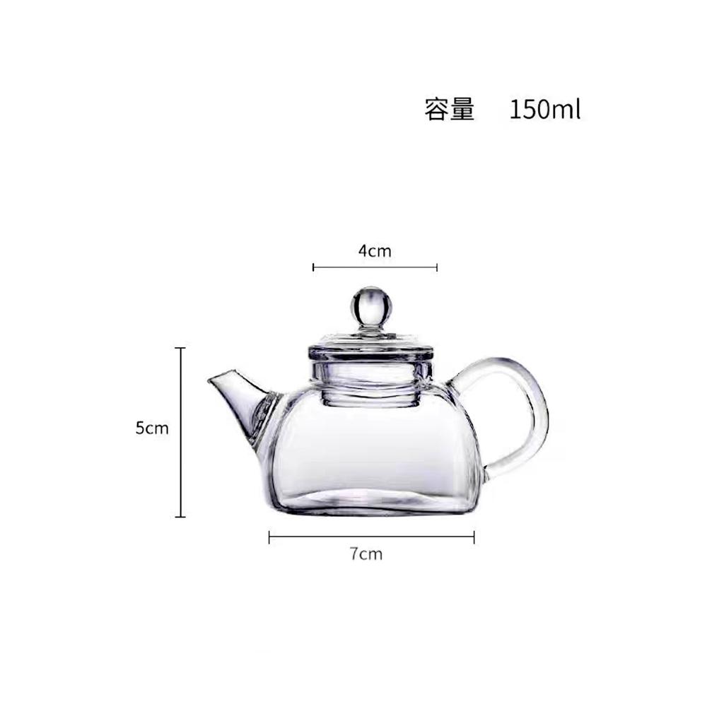 

Небольшая емкость 150 мл квадратной формы термостойкий стеклянный чайник с фильтром кунг-фу чайный набор заварочный чайник зеленый чайная утварь чистый