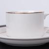 Gu Rou Gold Rim Ceramic Coffee Cup & Saucer Set (150ml)