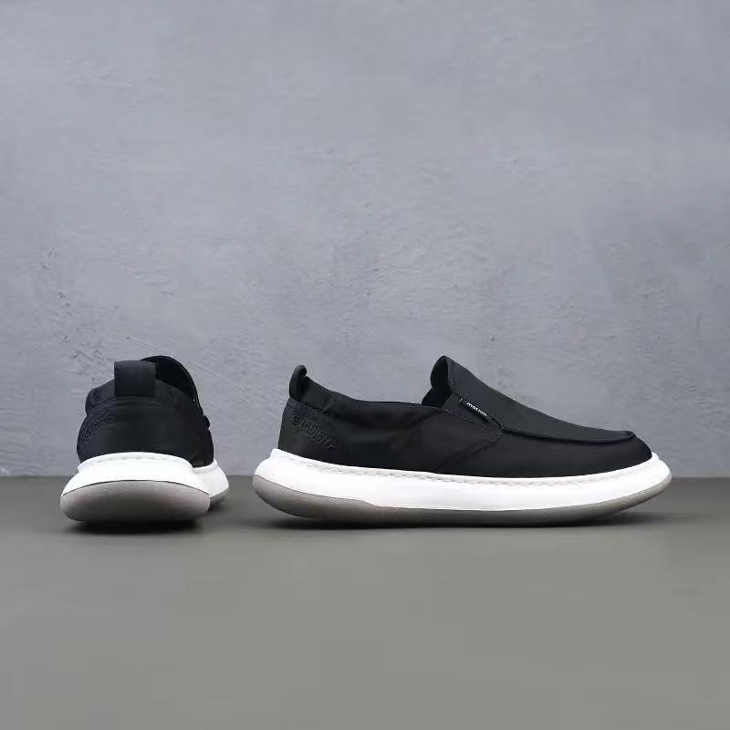 Men's shoes are breathable and comfortable in summer, deodorant canvas shoes, men's one-pedal cloth shoes, versatile thick-soled lazy casual board sh