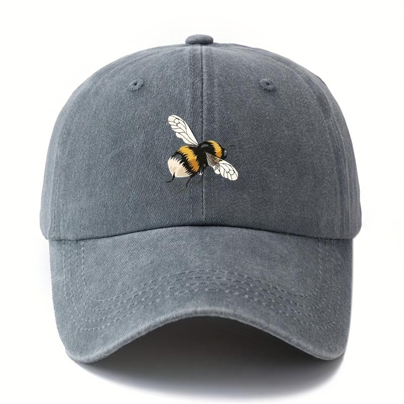 Cartoon Bee Patterned Baseball Cap with Lightweight Curved Brim Suitable for Outdoor Camping, Travel, and Leisure Wear
