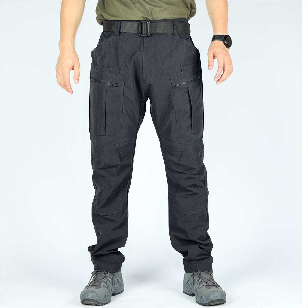 Men’s Cargo Pants Multi Pocket Lightweight Outdoor Pants with Adjustable Waistband