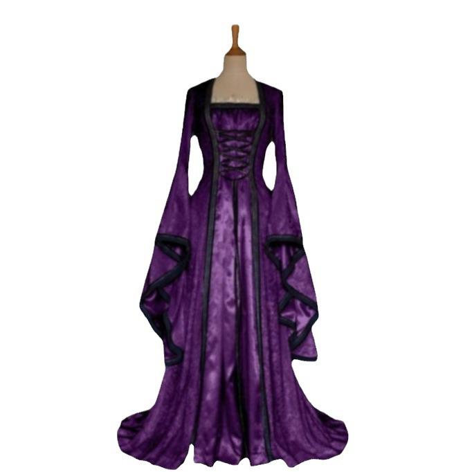 Rochie Artistică Medievală Retro de Halloween pentru Joc de Rol 2023