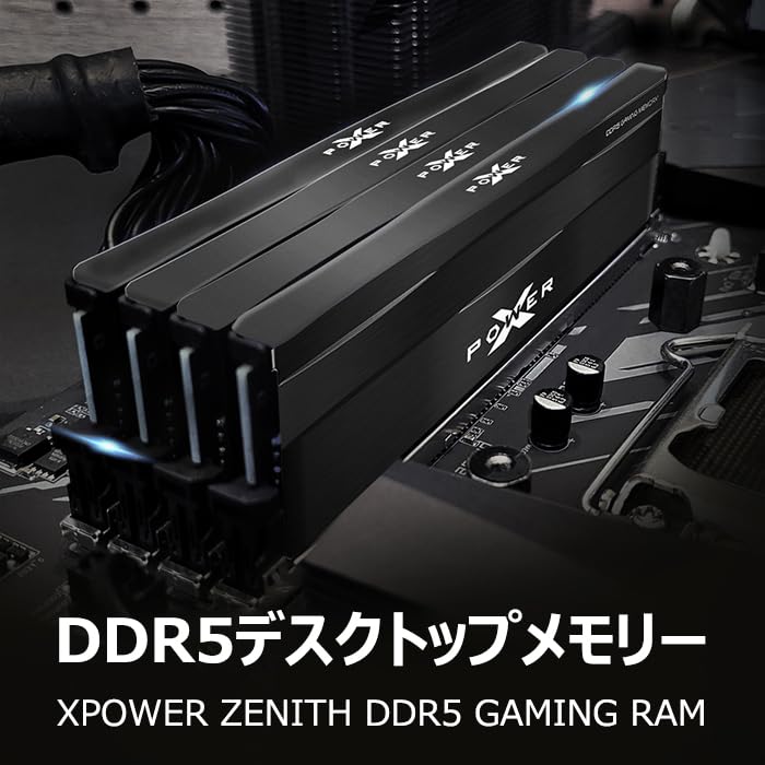 Silicon Power DDR5 64GB Zenith 6000MHz CL30 UDIMM Desktop PC Memory DRAM SP064GXLWU60AFDE Black (2x32GB) (PC5-48000) 288-pin 1.35V