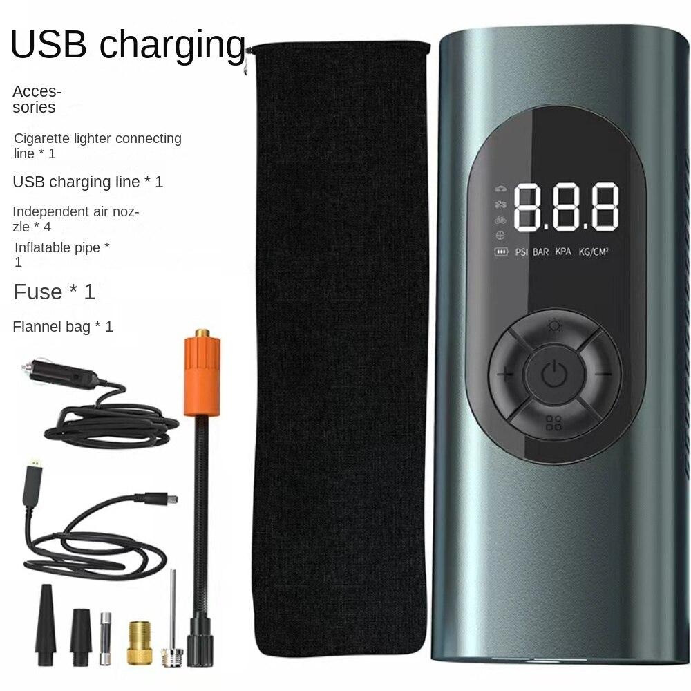 Car Mounted Inflation Pump, Small Wireless Car Inflation Bag, Portable Digital Display Inflation Pump, Tire Electric Inflation Pump