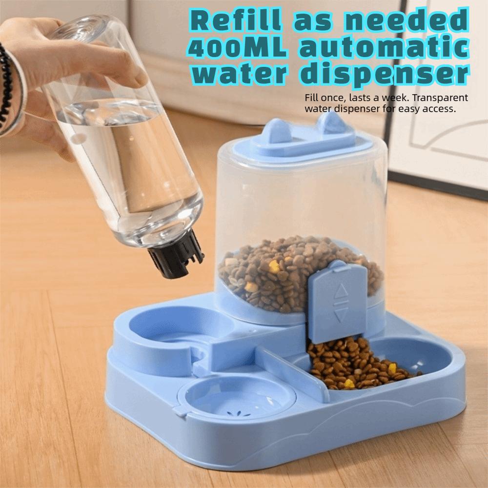 Automatic Automatic Cat Water Feeder Dry Wet Separation with Water Fountain Pet Water Dispenser Large Capacity 2-in-1