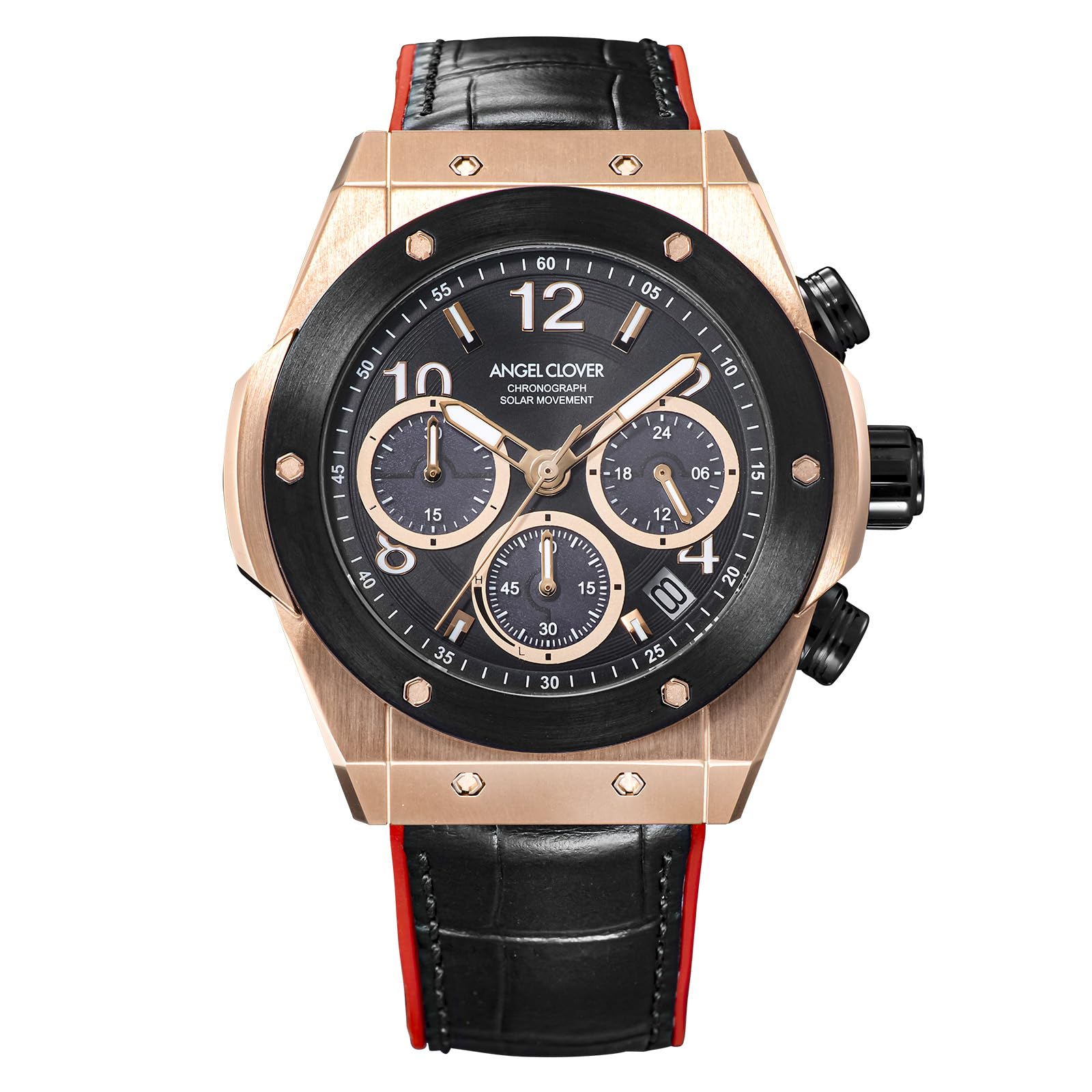 

Angel Clover Exventure Solar Watch EVS45PBK-BK Men s Two-tone чорний