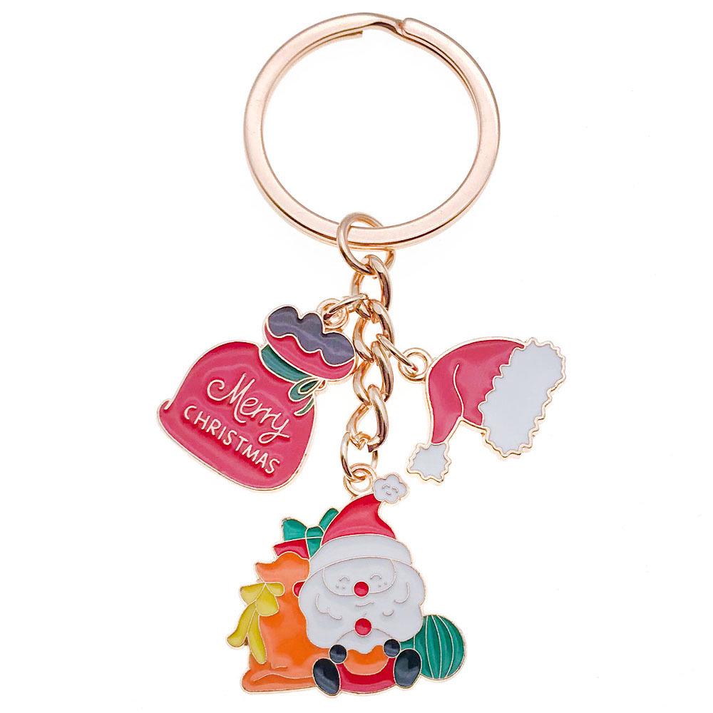 2024 Cute Cartoon Christmas Hat Keyring & Backpack Pendant for Elderly