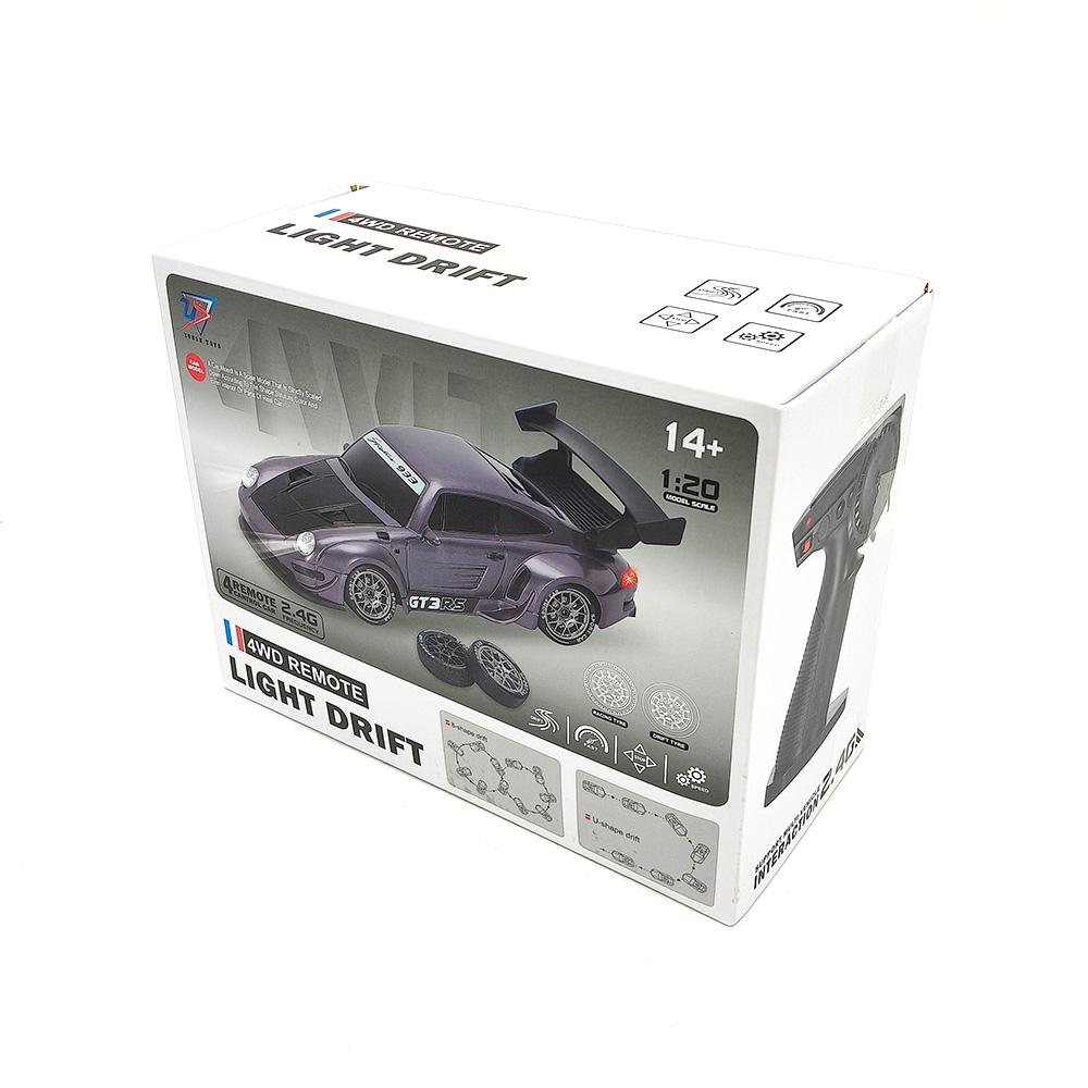 AAXY1 RC Drift Car 1/24 4WD Mini RC Drift Racing Model 2.4G Radio Full Scale with Light Professional Remote Control Car two batteries