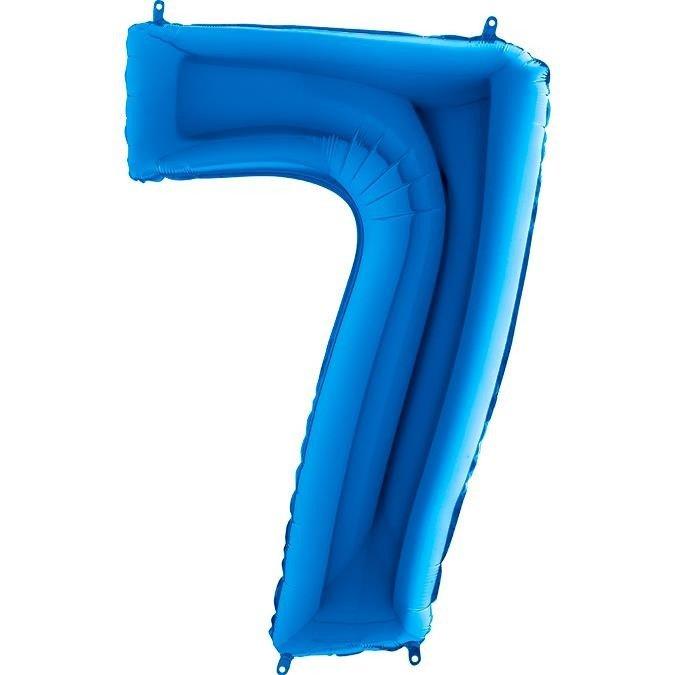Balon Foliowy Cyfra 7 Niebieska - 102 Cm Grabo