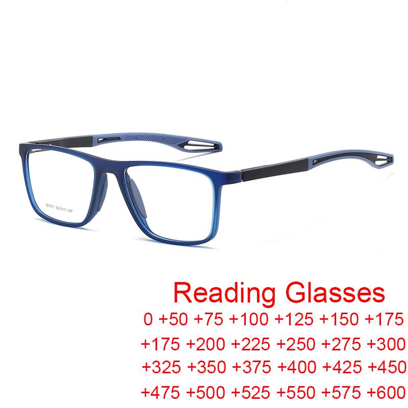 TR90 Sport Reading Glasses Men Women Lightweight Anti Blue Light Eyewear Classic Computer Eyeglasses Readers
