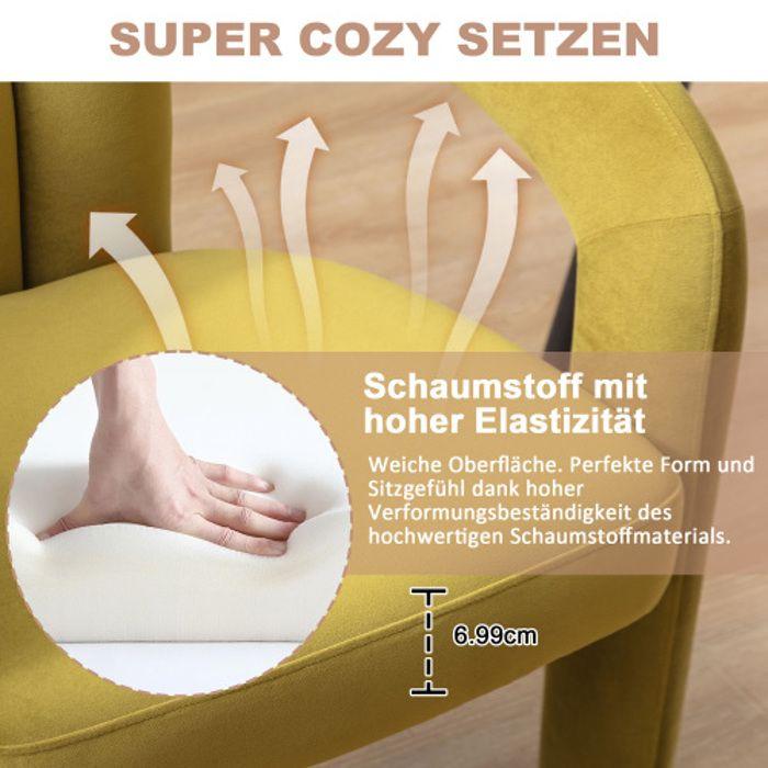 Chaise De Salle À Manger - MUVOE - Velours - Vert - Lot De 2 - Design Contemporain