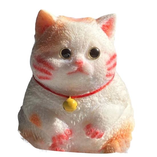 Simulation Cat Squeeze Toy Anxiety Stress Relief Kitten Pinch Sensory Toy Kids Adults Soft Silicone Stress Ball Animal Fidget Toy