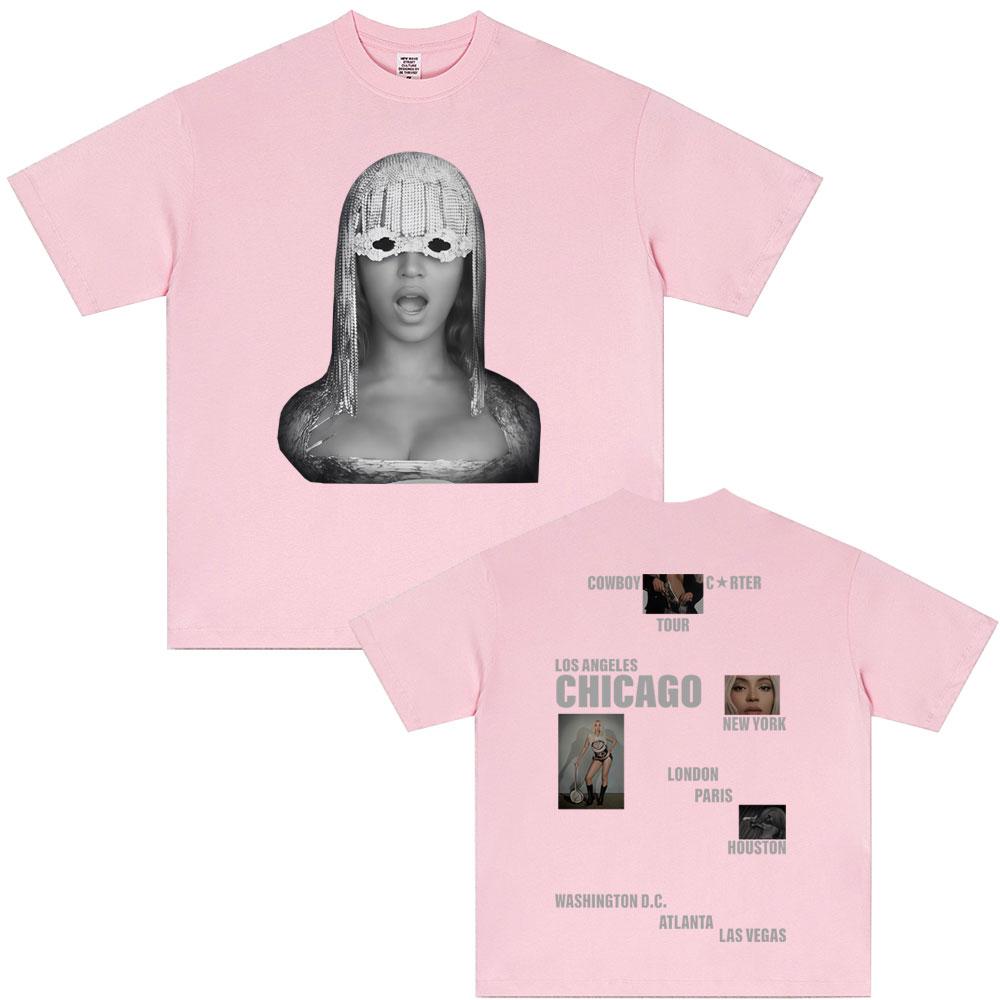 Beyonce Cowboy Carter Tour Tshirt Men Women Fashion Pop Music Short Sleeve Tshirts Unisex Casual Cotton Ocollar T Shirts Tops