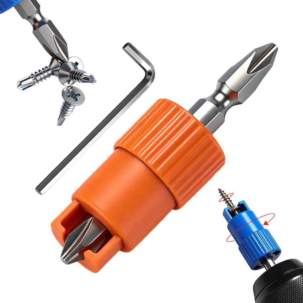 Positioning Screwdriver Bits with Spring Anti-Slip Fixed Drill Bit Head for Drywall Board, Woodworking Power Tools J5V3