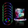 3Pcs LED Glowing Coasters Cup Holder Mat Light Bar Placemat Acrylic Party Drink Backlight Pad Home Kitchen Decor
