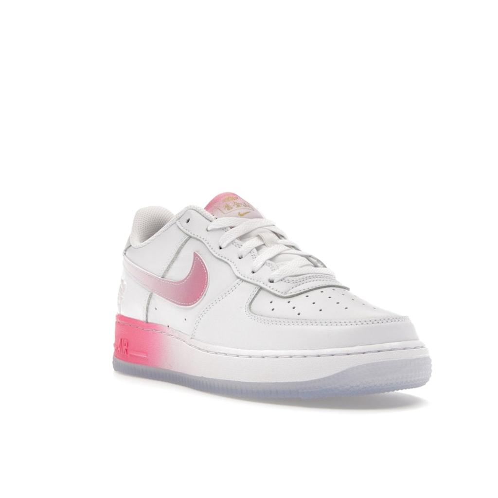Nike Air Force 1 07 GS San Francisco Pack - Lotus Flower Kids Joggesko Hvit Lotus-Rosa Gul-Gull FD1023-100