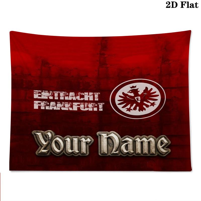 Eintracht Frankfurt Custom Name Wall Tapestry Aesthetic Wall Hanging Printed Fabric Blanket Decorative Tapestries for Bedroom Living Room Home Decor