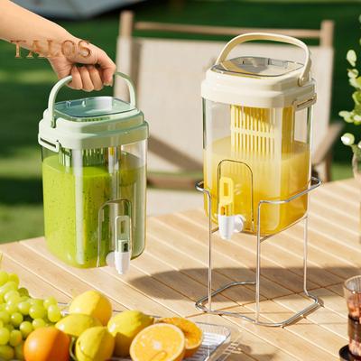 Wasserspender mit Wasserhahn, BPA-freier Sommersaftkrug für den Kühlschrank, 5 l, auslaufsicherer Krug für Eistee und Früchtetee, Getränkebehälter mit großem Fassungsvermögen für
