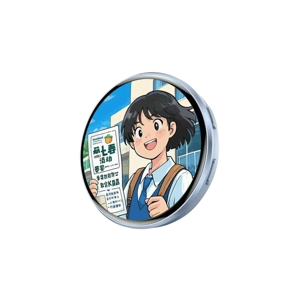 Digital Badge Pin, Digital Badge Photo Video, Electronic Anime Screen Badge-Button Pin With Control Display Tag