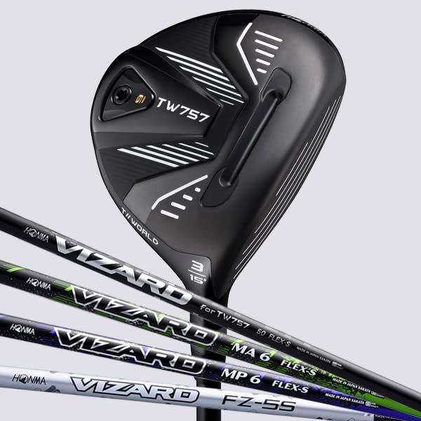 Honma Golf Fairway Wood TWORLD TW757 FW VIZARD FOR TW757 Loft: 18° Club: FW#5 Flex: R Black