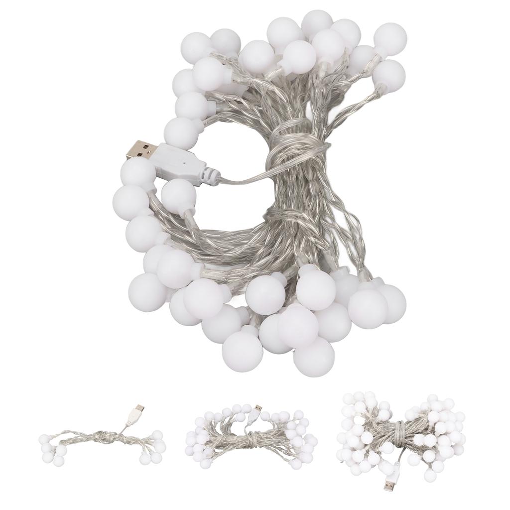 Ball String Light Waterproof USB Powered Colorful Decorative LED Lamp String for Christmas Party Bed