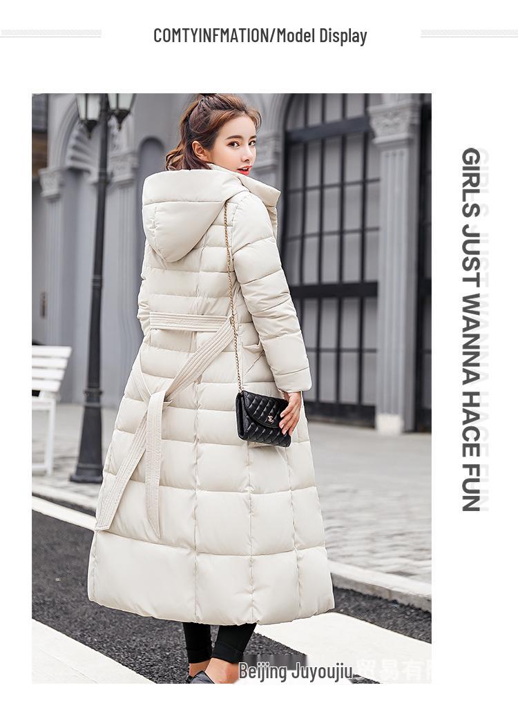 Women's Long Slim Winter Coat with Large Fur Collar