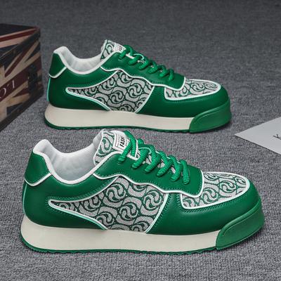 Fashion Hot Sale Luxury Leather Casual Sneakers Men Retro Green Sneakers Man Designer Trainer Comfortable Platform Sports Shoes Men 2024