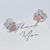 Pink Heart Korean Ear Studs for Women - High-End Luxury Design, Versatile and Elegant Jewelry Piece.