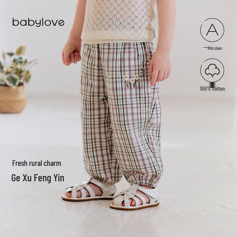 Babylove Kids Summer Gingham Mosquito Repellent Pants 100