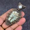 Natural Chrysoprase Gemstone Copper Wire Wrap Jewelry Pendant 2.96" ET-4644