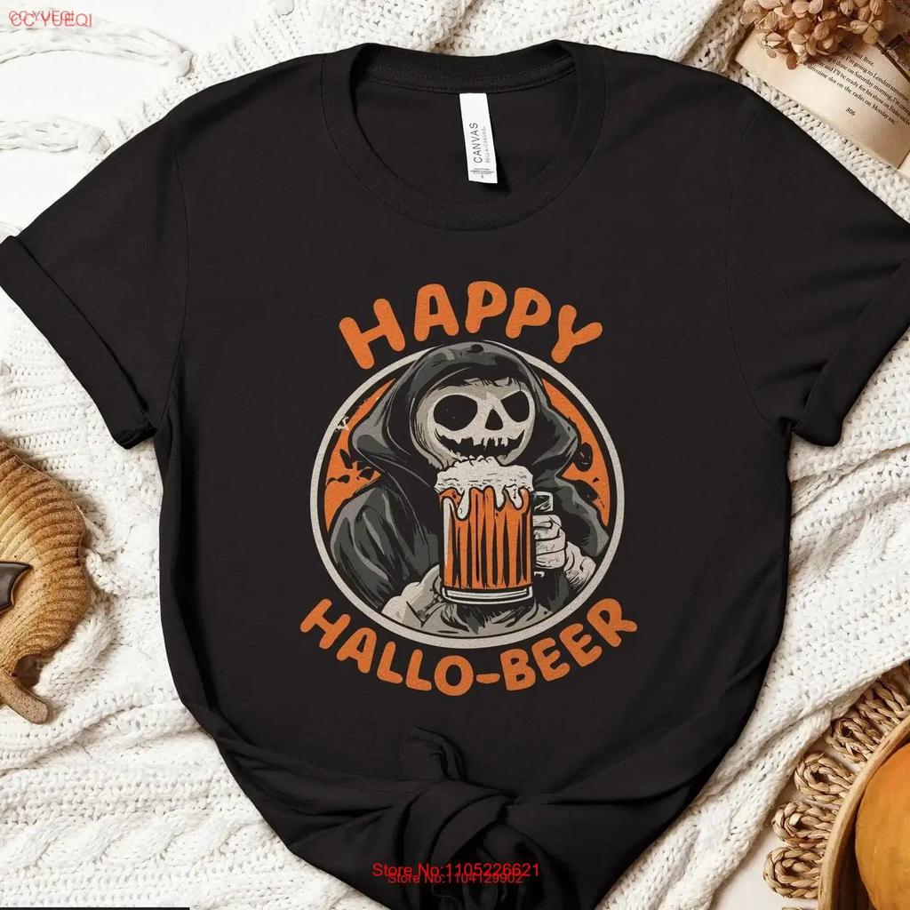 Halloween Beer Lover T Shirt Skeleton Drinking Funny Oktoberfest Spooky Vintage Unisex Breathable Casual Stretched