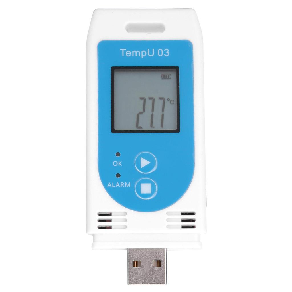Akozon Thermometer Hygrometer USB Temperature Data Logger To LCD USB Recorder Indicator Temperature Recorder for PDF GSP Data Logger Recorder 32000