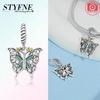 Authentic Copper Charm Bead Charms Colored Zircon Butterfly Knot Green Romantic Animal Pendant Bead Compatible With Bracelets Fine Gift Diy Accessory