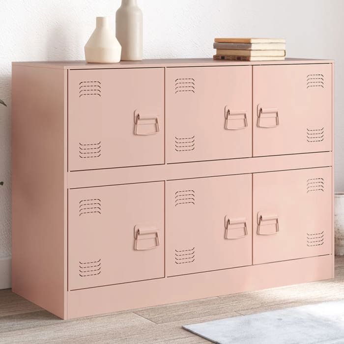 VidaXL Buffet Pink 99x39x73 Cm Steel, Cabinet, Cupboard, Highboard, Sideboard, Storage Cabinet, Organizer of 841794
