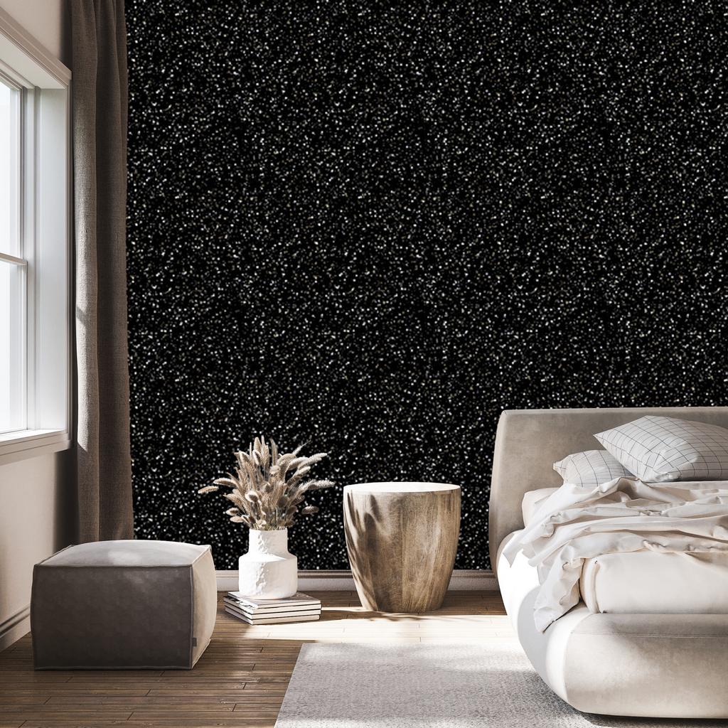 Black glitter wallpaper, black and graphite, black background, 50x1000