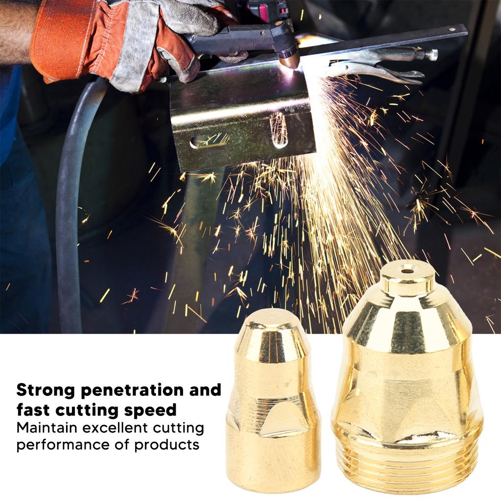 Plasma Nozzle Electrode Copper High Temperature Resistant Plasma Cutting Accessories Plasma Nozzle Electrode Set