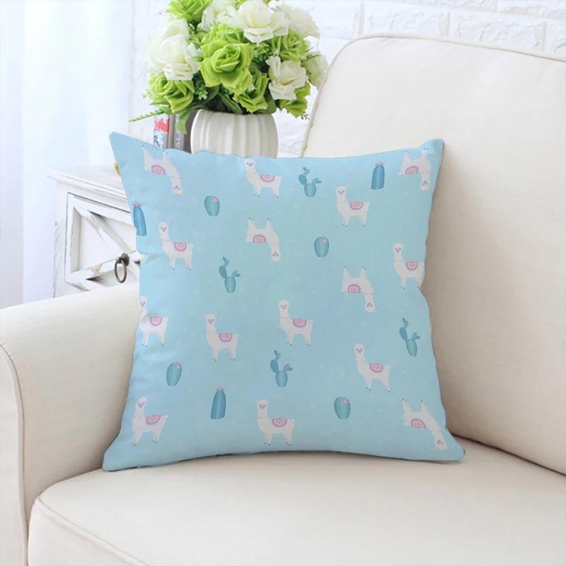 Cute Cartoon Alpaca Pillowcase Car Ornaments Office Living Room Sofa Home Pillowcase