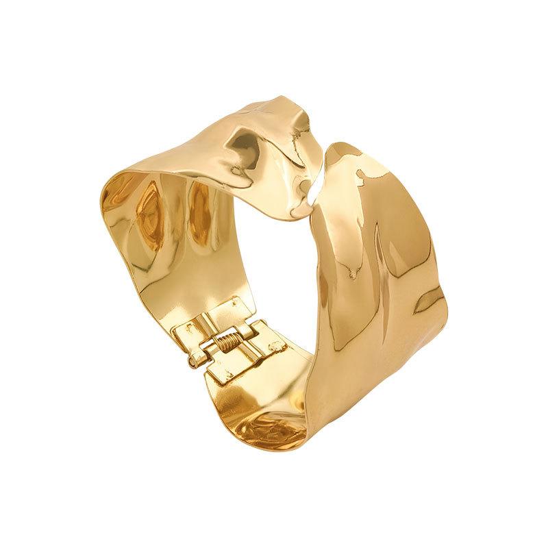 Adjustable Open Cuff Bracelet with Polished Smooth Surface and Hinged Closure for Comfortable Fit and Modern Style Jewelry Accessory