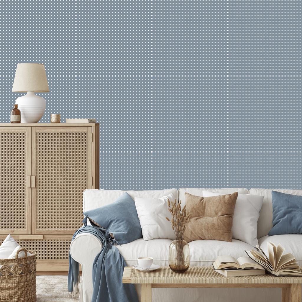 Blue Dots Wallpaper for Living Room and Bedroom 50x1000