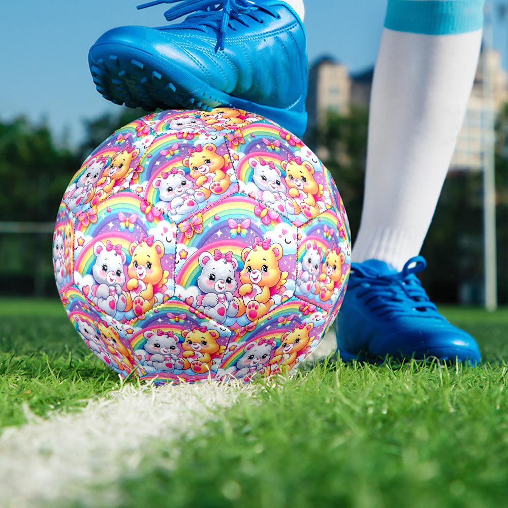 Bear Theme Size 5 Soccer Ball, Suitable for Both Indoor and Outdoor Matches, a Gift Suitable for Everyone.