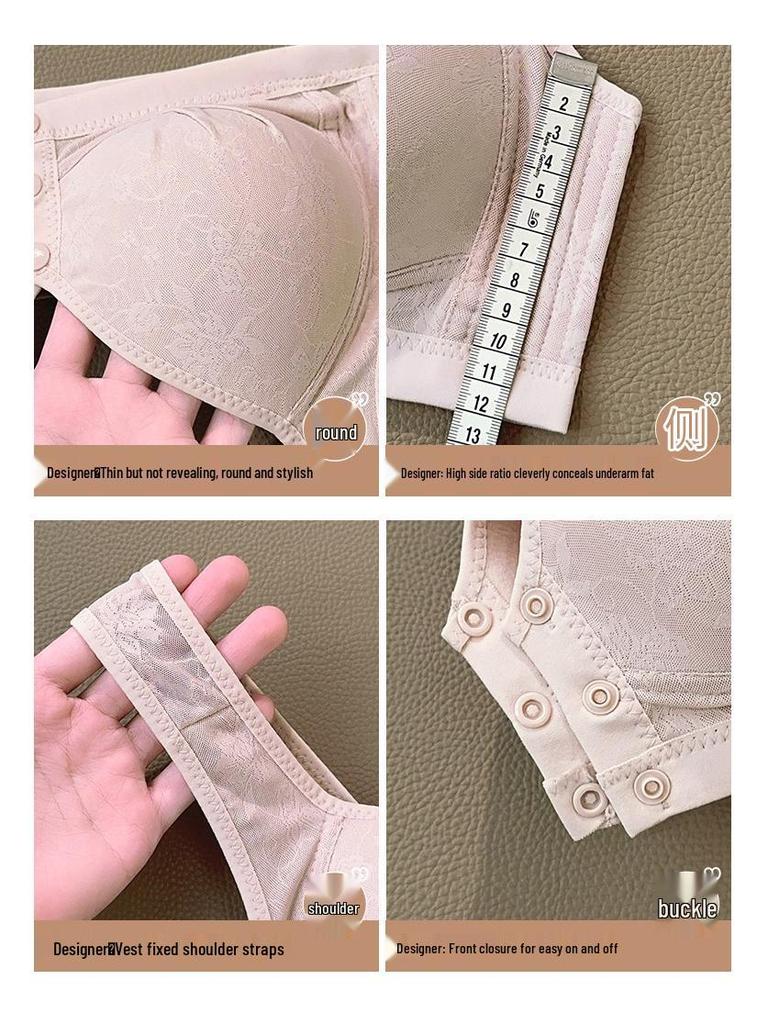 Front Buckle Push-Up Wire-Free Nursing Bra for Plus Size and Older Women