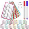 14 PCS Multiplication Flash Cards 0-12 Multiplication Chart Times Table Flash Cards With 3 Markers 2 Rings Multiplication Chart 1ml Toy Playsets