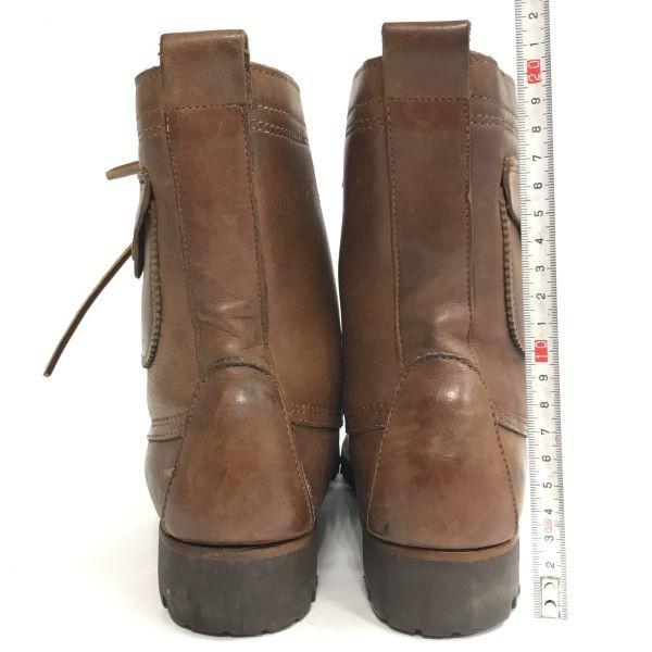 Ralph Lauren Leder Schnürstiefel Braun Größe 23.5-24.5 Vibram Sohle Vintage(GEBRAUCHT)