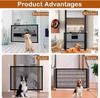 Pet Dog Barrier Fences with 4Pcs Hook Pet Isolated Network Stairs Gate New Folding Breathable Mesh Playpen for Dog Safety Fence