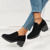 Large Size Women's Spring New Women's Shoes Thick Heel Round Head One Pedal Women's Single Shoes