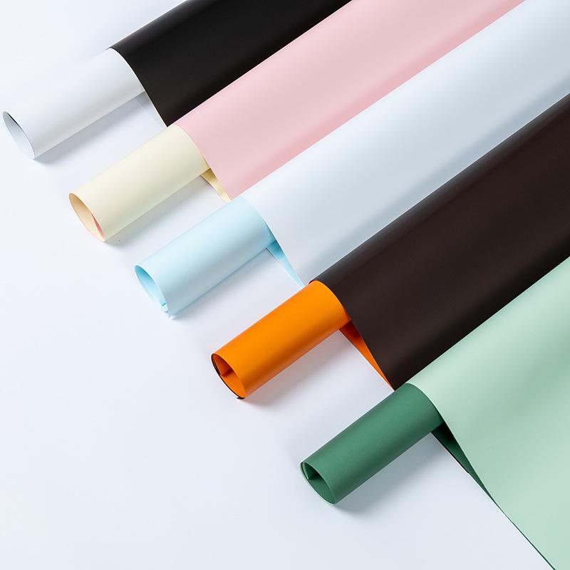 Solid Color European Fresh Flower Wrapping Paper for Bouquets - Korean Style Floral Art Gift Material.