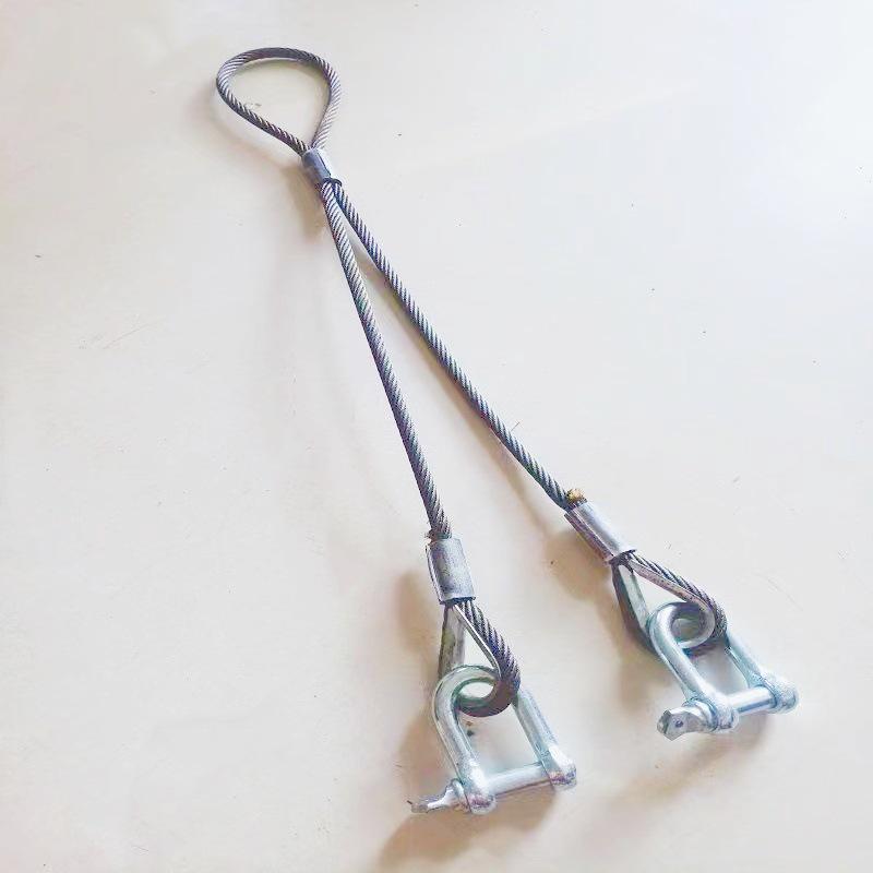 Vinç Bakım Riggingi için Kancalı İki Bacaklı Preslenmiş Tel Halat Sapan