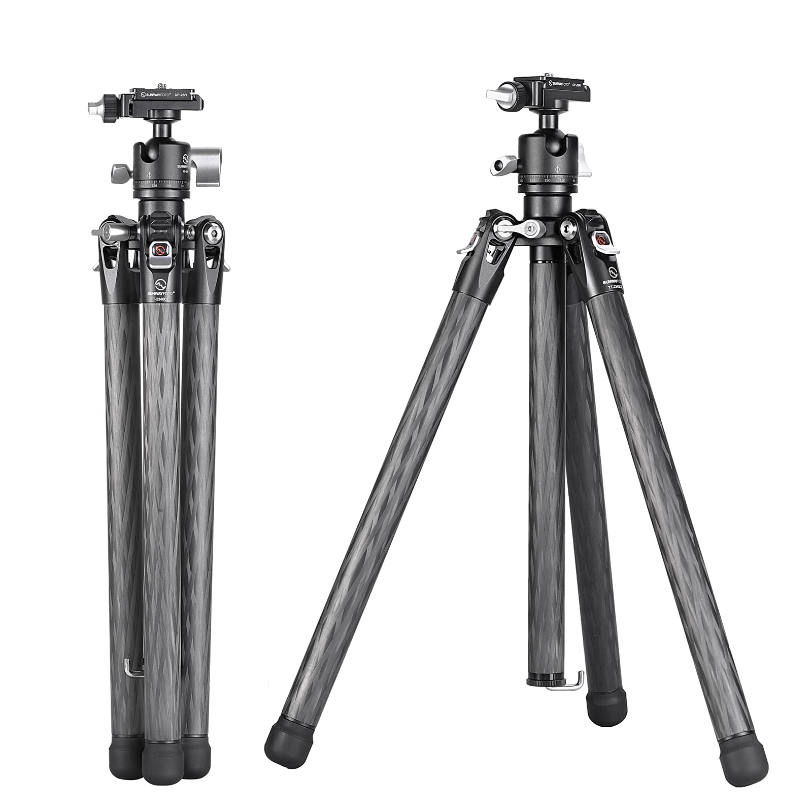 

SWFOTO TT2340CE Smartphone Carbon Small Head 4-Section Tripod, Compact, Travel, Portable, Fiber, Lightweight, Flexible, Arca-Swiss, Tripod, Free-Mount чёрный
