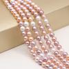1 Filo, Perle d'Acqua Dolce Naturali Colorate da 8-9mm, Perle a Forma di Riso Fatte a Mano per la Creazione di Gioielli Fai da Te Accessori per Collane Bracciali 36cm